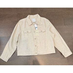 NWT Tommy Bahama Two Palms Clean Edge Linen Jacket Natural Tan XL